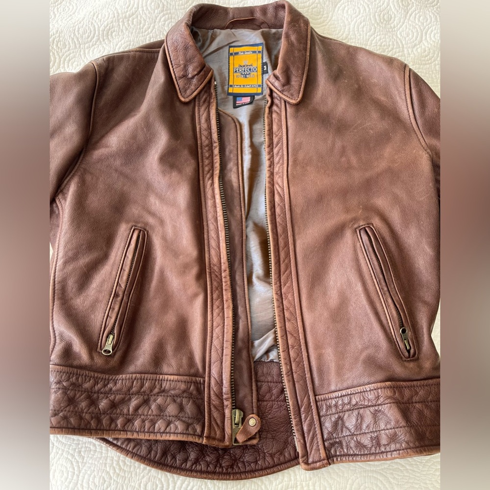 Schott NYC Perfecto Brown Leather Jacket